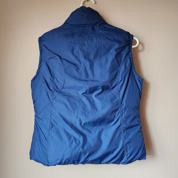 Nike Down Puffer Reversible Winter Vest Womens Size Medium Dark Light Blue - Picture 8 of 16